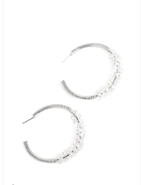 Bubble-Bursting Bling - White Earrings