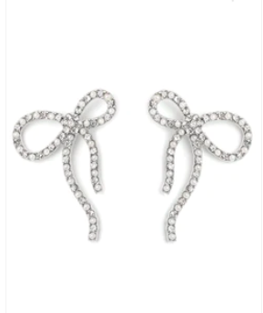 Deluxe Duet White Post Earring