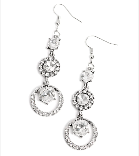 Enchanting Effulgence White Earring